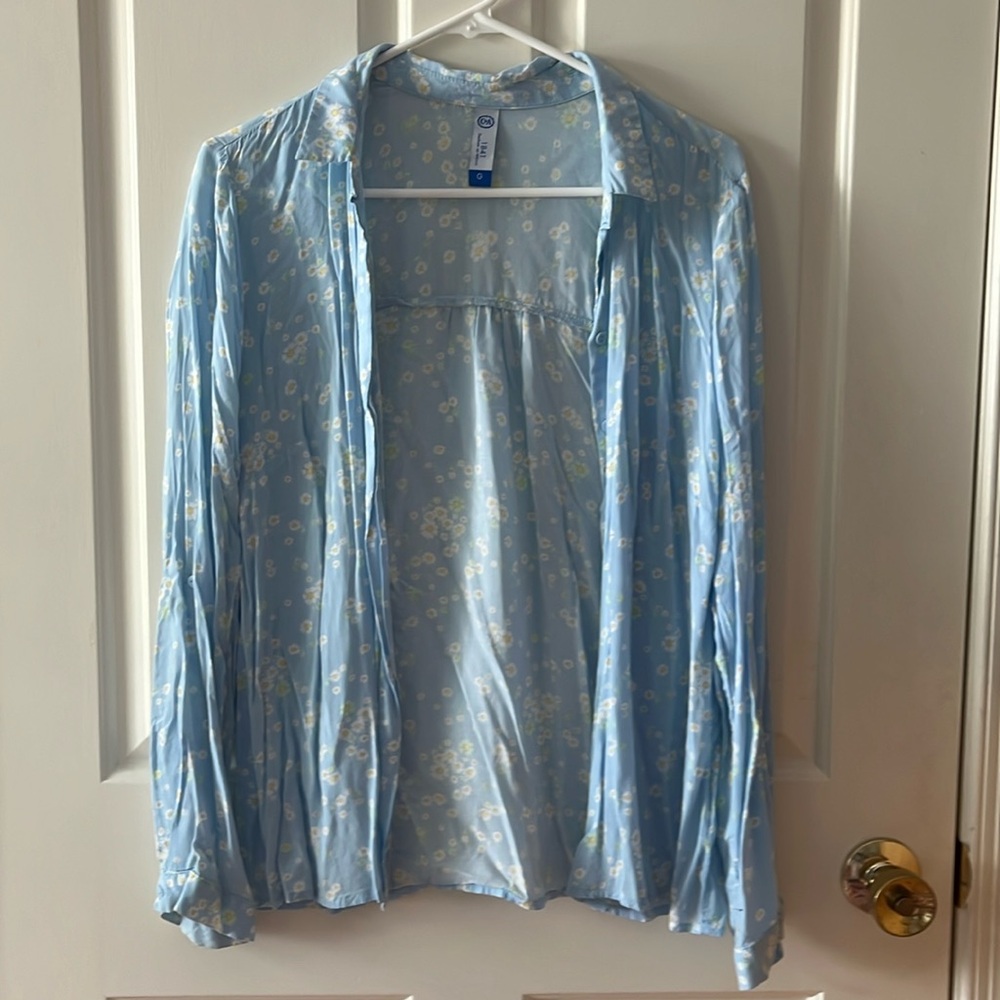 Floral button up blouse